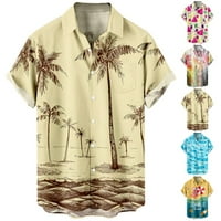 Muška casual gumba niz havajske majice, odmarališta za odrasle