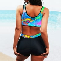 Američki plivačke kratke hlače žene u boji Bikini Color Beachweby bikini Push Print sa plićačima kupaći