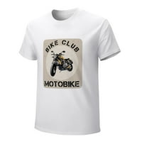 Bike Club Vintage majica MENS CLASSIC CREWNECK TEES Skraćeno rukav Unise bijeli 5xl