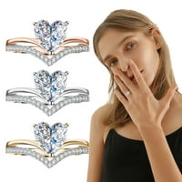 Valentine Silver Rings Vjenčani prstenovi zaručni prsten za prsten za prsten za nju