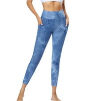 Ženske joge hlače Atletske hlače High struk džepovi koji rade tiho-boje hlače vježbanje gamaše yoga