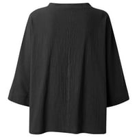 Mrat ženska tiskana košulja za žene V-izrez Troje četvrtina rukav ženski tunike za ljetnu majicu obrezana