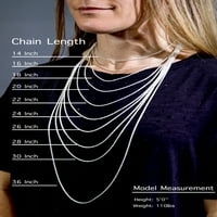 Sterling srebrni rolo lanac Čvrsta italijanski okrugli kablovski link ogrlica 36 nakit ženski