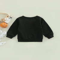 Calsunbaby Toddler Baby Boy Girl Halloween Božić zahvalnosti Pulover Pisma Ispis Duge rukave Duks duks