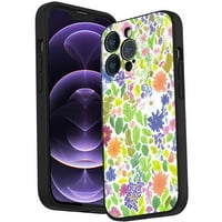 Kompatibilan sa iPhone Pro MA telefonom, lišće u cvijeću - Silikonski zaštitni za zaštitu za teen Girl