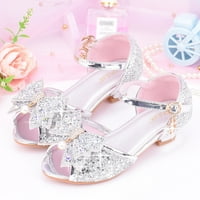 Cipele za djevojke sa dijamantskim sandalama Princess Bow visoke pete pokazuju princezu cipele za djevojčice