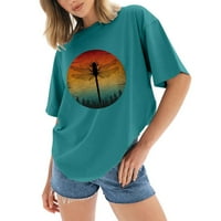 KOAIEZNE WOMENS prevelizirani T majice Loop Fit Crewneck kratki rukav na vrhu Ljetna casual bluza Osnovni