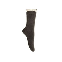 Lian Lifestyle savršeni odgovarajući ženski pari vunene čarape za zdrave noge. Ugodna, slatka i udobna veličina 6- LK kafa