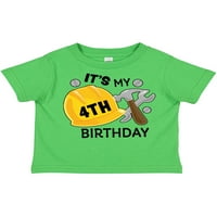 Inktastic je moj moj četvrti rođendan sa građevinskim alatima poklon majica dječaka dječaka