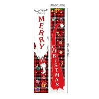 Božićni trijem potpisuju, Santa Claus Snowman Gnome Merry Christmas Refloordoor prozorski festival Dekor,