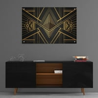 EPIC ART 'Art Deco Ethereum' by Katalina, akril staklena zida Art, 36 x24