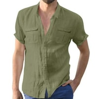 Muške ljetne košulje muške ležerne košulje sa dvostrukim džepom kratkih rukava Elegantna isključiva košulja košulje