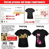 Bočna prilagođena majica Tee, dizajnirajte svoju prilagođenu majicu, dodajte svoju sliku za fotografije