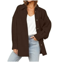 Ženska zimska jakna kaputa, casual rever dugih rukava niz jakne s močvarom SOLDO LAFONG SALI DRUGE ODWEAR