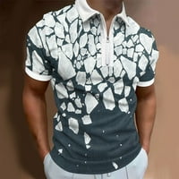 Muške polo majice Ljeto Digital 3D ispis modni poster za odmor Beach rever sa zatvaračem Kratki rukav