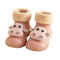 Dječje cipele Veličina za mjesecne dječake Prvi šetači zadebljane tople slatke crtane životinje Antislip