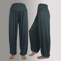 Vivianyo HD ljetne hlače za žene Ženske elastične labave ležerne pamučne meke joga sportske plesne harem