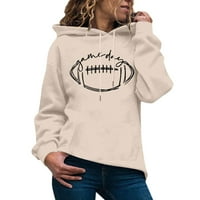 Prevelika dukserica za hoodie za ženske dukseve za trendy grafički grafički ispis pulover pulover kapuljač