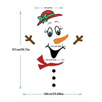 Snjegović hladnjak Božićne ukrase Naljepnice Xmas Odrezi za odmor za hladnjak metalni ormari za vrata
