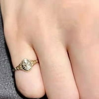 Fledorashia majke Dan poklona Prstenovi Dame Fashion Vintage Flower Graving Creative Ring Ornament Nakit
