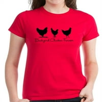 Cafepress - BackyardchickenFarmer majica - Ženska tamna majica