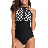 Ženski jedno kupaće kostimi za žene Control kupaći kostimi s visokim mrežnim mrežama V izrez Ruched Monokini kupaći odijela za kupanje