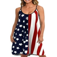 LIACOWI 4. srpnja haljine za ženska američka zastavica halter kaiš a linija jedna haljina suknja ljetne odjeće