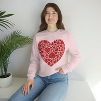 Porodično loveshop LLC Ženska love majica Crvena srca, Grafička majica za Valentinovo, Glitter Heart Dukserice, Dan zaljubljenih mama, pjenušava majica srca