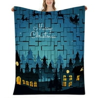 Halloween pokrivač-duh pokrivač za spavaću sobu dnevni boravak spavaonica, taupe zelena, # 237