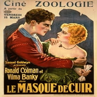 Le Masque de Cuir Francuski poster s lijeve strane: Ronald Colman Vilma Banky Movie Poster MasterPrint