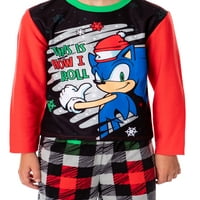 Sonic The Hedgehog Boys 'Božić ovo je kako prevrćući Pajuma Set veličine 6