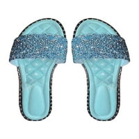 Gomelly Women Glitter Slides klizne na ravne sandale modne cipele za plažu