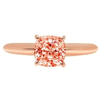 1.5ct jastuk rezan crveni simulirani dijamant 18k ružičasti ružičasto zlato graviranje izjava godišnjica