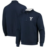 Muški kolosseum Navy Yale Bulldogs Tortugas Logo Quarter-Zip Jacket