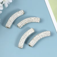 Delikatna glina Diamond Charm Creative Rukovanje cijevima Beads Bent Tube Labave odstojnice perle za