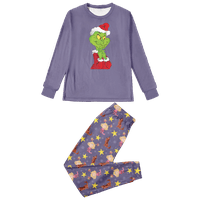 Usklađivanje božićne pidžame setovi Božićne Grinch tiskane veličine za odrasle-djecu-baby-kućni ljubimci dvodijelni vrh i hlače BodySuits Xmas PJs