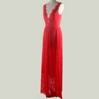 Seksi ženski bez rukava V-izrez u šuplju koktela maturalna haljina XL - crvena