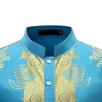 Luksuzni muškarci Afrički Dashiki Tribalna majica Sactric Chippie Top Bluse Basic