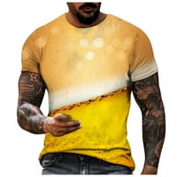 Ušteda kratkih majica Muška Oktoberfest kratki rukav Ležerni okrugli izrez Trendy 3D ispisana regija