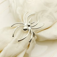 Set Halloween salvetinski prsten - Spider Držač za salvete za Noć vještica Holiday Party večera Vjenčanje bankete Dinovanje Tabela Postavke Dekoracija