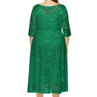Zermoge Maxi haljine za žene Dame Ženska moda V-izrez Split vilica Mala repa dugačka haljina puna haljina