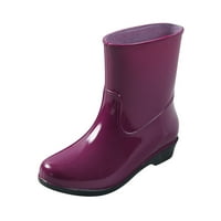 DMQUPV Srednja duljina čizme za kišu za ženske gležnjače za kišnu košulje na vrtnoj čizmu gumene cipele
