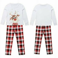 Božić pidžama za odrasle porodice djeca Xmas Grinch noćna odjeća PJS set elk print