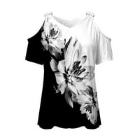 Ženske košulje Žene ljetne čvrste boje bez rukava s rukavima V-izrez Top džepovi Majica Black XL