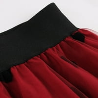 Ljetna ženska retro suknja visoka struka ljubavna mreža tiskana suknja ispod suknje plus veličina suknje