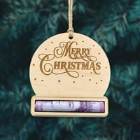 Božićni jedinstveni novčanik Gotovinski poklon Drveni novac Mini torta Christmas Christmas Handmade Christmas Ornamenti za božićne ukrase-poklon