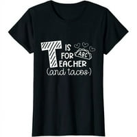 Mens T je za učitelja i tacos poklone za ljubitelje učitelja i tacosa Funny majica