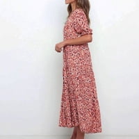 Ležerne ljetne haljine kratka zamotavanje za žene Ženska cvjetna haljina za cvjetnicu za kolekciju za