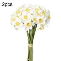Umjetna paketa narcila Simulacija cvjetnog dekora vjenčanica Tkanina lažni cvijet, bijeli