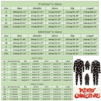 Usklađivanje obiteljske božićne pidžame Božićni setovi otisci s kapuljačom patentnih zatvarača Porodična porodica Outfit djeca crna
